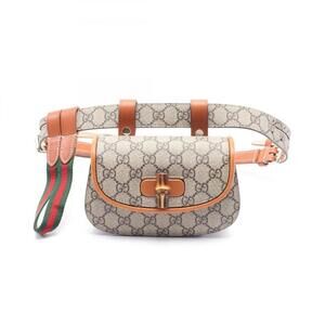 GUCCI Brown Leather Bamboo Fanny Pack